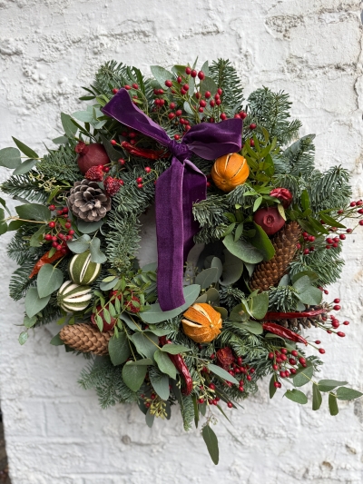 Hedgerow berry Christmas Door Wreath
