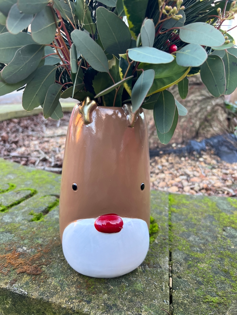 Rudolf the festive vase