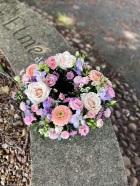 Seasonal Wreath Pink, Purple and White