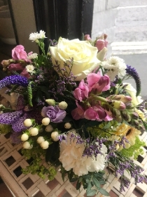Florist Choice posy Arrangement in lilac, purple, Pink and White