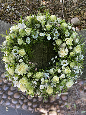 Classic white and cream wreath