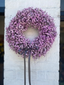 Lilac Gypsophila Wreath