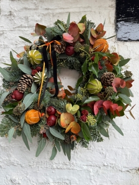 Fruit Punch Christmas Door Wreath