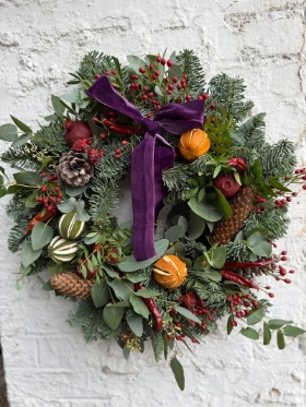Hedgerow berry Christmas Door Wreath