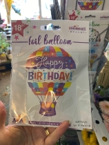 Hot Air Balloon Happy Birthday Balloon