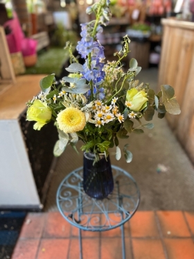 Navy Vase Arrangment